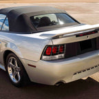 1999-2004 Ford Mustang New Edge Tail Lights (Matte Black Housing / Clear Lens)