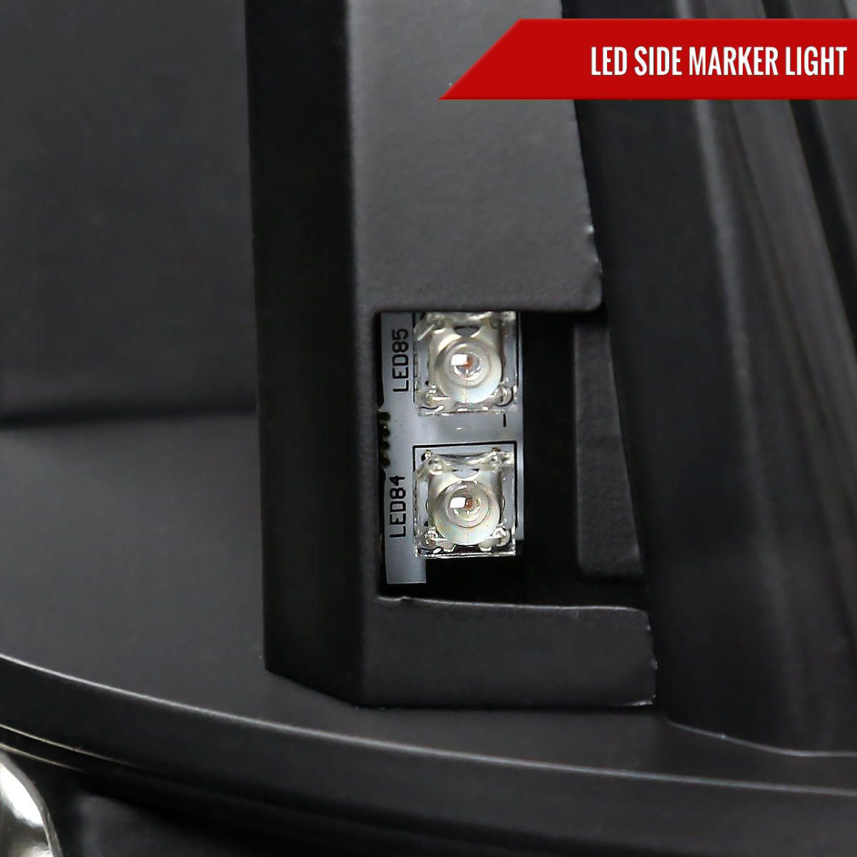 1999-2004 Ford Mustang New Edge Sequential LED Tail Lights - RS (Matte Black Housing / Clear Lens)