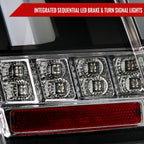 1999-2004 Ford Mustang New Edge Sequential LED Tail Lights (Matte Black Housing / Clear Lens)