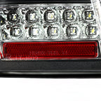 1999-2004 Ford Mustang New Edge Sequential LED Tail Lights (Matte Black Housing / Clear Lens)