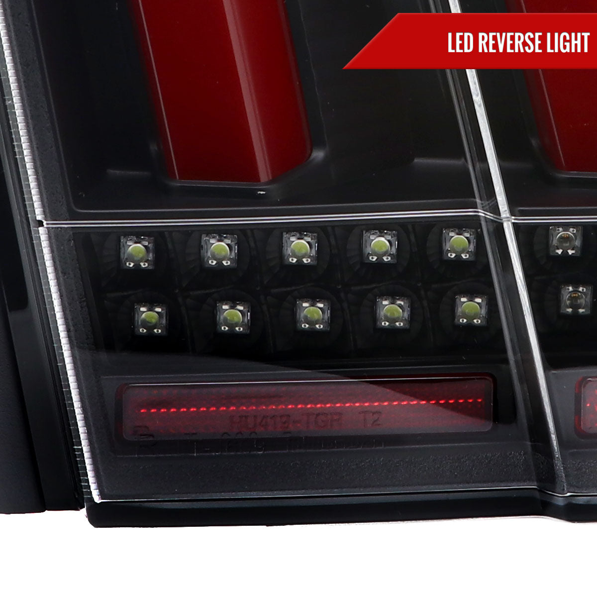1999-2004 Ford Mustang New Edge Sequential LED Tail Lights (Black Housing / Clear Lens)