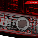 1999-2004 Ford Mustang New Edge Sequential LED Tail Lights - RS (Chrome Housing / Red Smoked Lens)