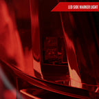 1999-2004 Ford Mustang New Edge Sequential LED Tail Lights - RS (Chrome Housing / Red Smoked Lens)