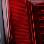 1999-2004 Ford Mustang New Edge Sequential LED Tail Lights - RS (Chrome Housing / Red Smoked Lens)