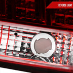 1999-2004 Ford Mustang New Edge Sequential LED Tail Lights - RS (Chrome Housing / Red Lens)