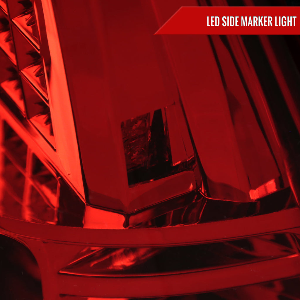 1999-2004 Ford Mustang New Edge Sequential LED Tail Lights - RS (Chrome Housing / Red Lens)