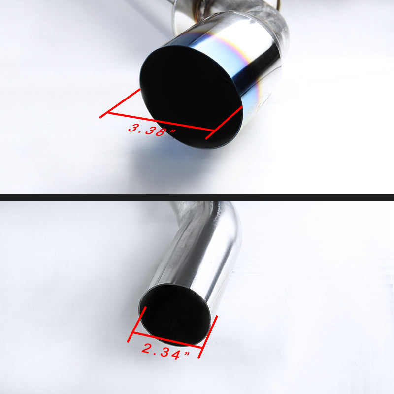2010-2015 Chevrolet Camaro 5th Gen 3.6L V6 Stainless Steel Dual Catback Exhaust System (Burnt Tip)