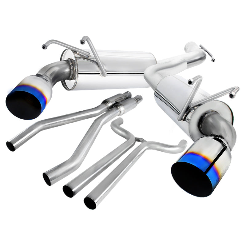 2010-2015 Chevrolet Camaro 5th Gen 3.6L V6 Stainless Steel Dual Catback Exhaust System (Burnt Tip)