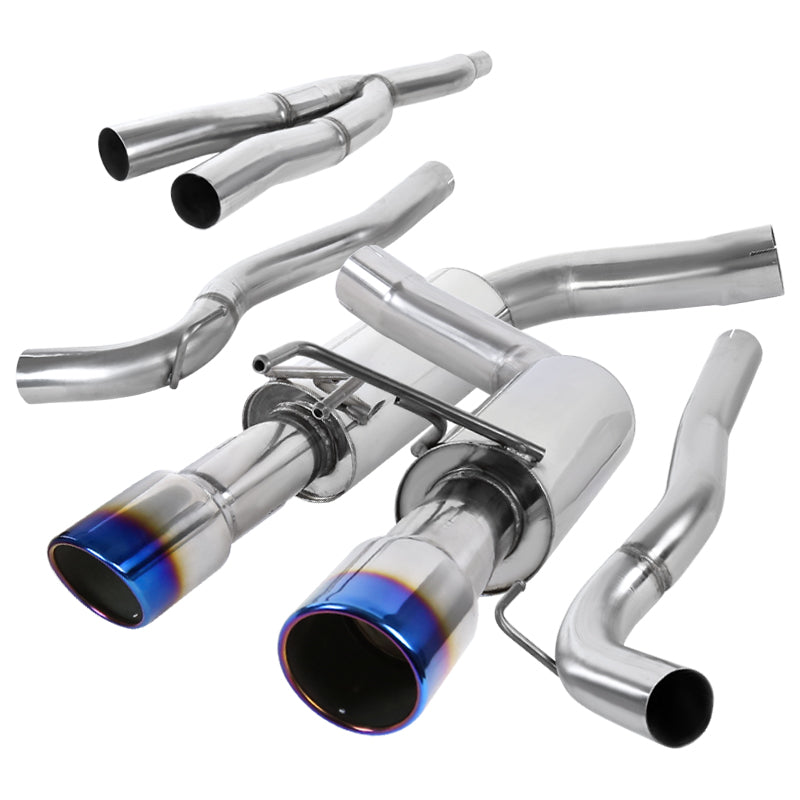 2015-2021 Ford Mustang S550 2.3L EcoBoost Dual Catback Exhaust System (Burnt Tip)