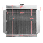 1963-1969 Dodge Dart/Charger/Coronet Plymouth Satellite/Belvedere/Savoy Aluminum 3-Row Performance Radiator