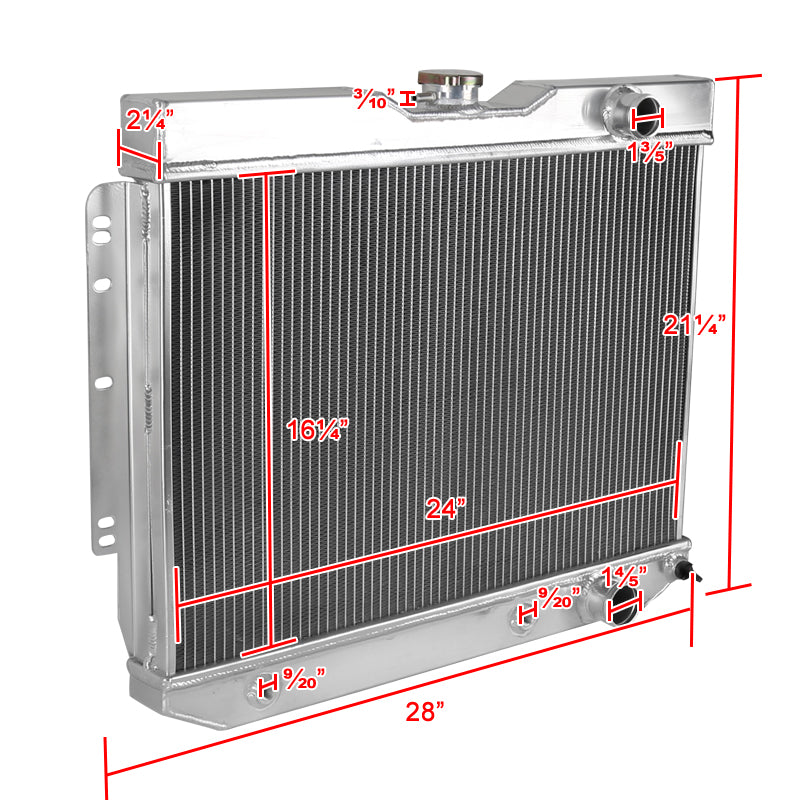 1959-1965 Chevrolet Impala/Bel Air/Biscayne/Chevelle Aluminum 2-Row Performance Radiator