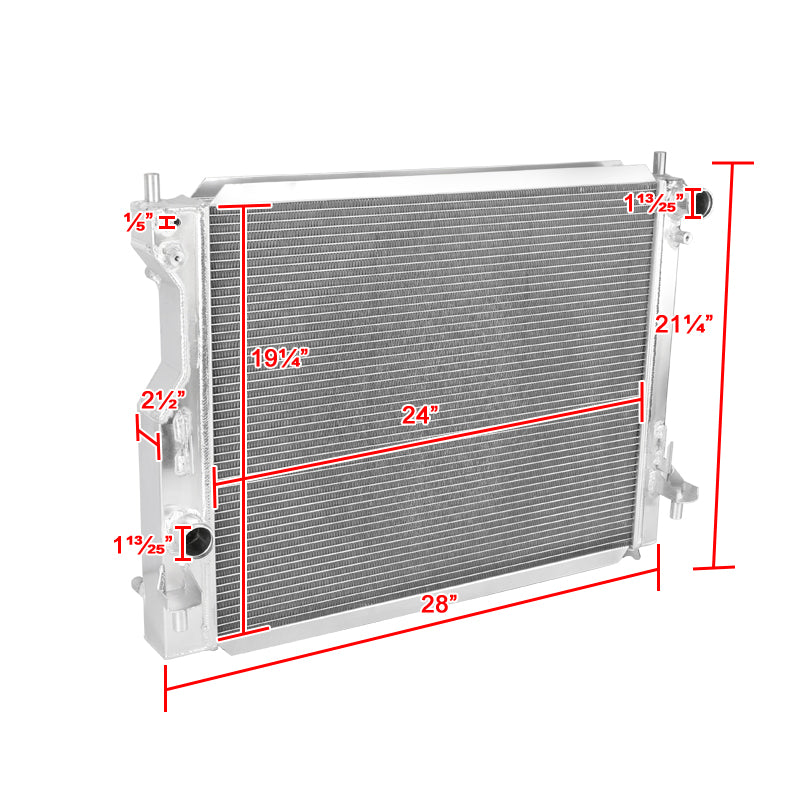 2005-2014 Ford Mustang S197 V6 V8 Aluminum 3-Row Performance Radiator