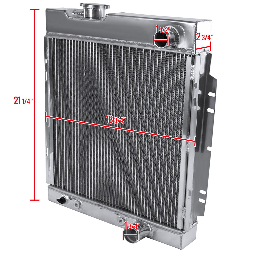 1964-1966 Ford Mustang Shelby V8 L6 Aluminum 3-Row Radiator