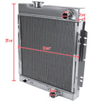 1964-1966 Ford Mustang Shelby V8 L6 Aluminum 3-Row Radiator