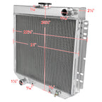 1963-1977 Ford Mustang/Maverick/Falcon Mercury Comet/Cougar Aluminum 3-Row Performance Radiator