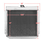 1963-1977 Ford Mustang/Maverick/Falcon Mercury Comet/Cougar Aluminum 3-Row Performance Radiator