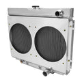 1967-1970 Ford Mustang/Fairlane/Ranchero Mercury Cougar 3-Row Radiator with Dual Fan Shroud Design