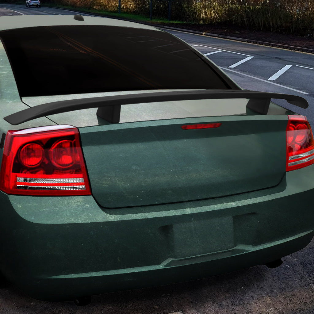 2006-2010 Dodge Charger LX Black ABS R/T Daytona OE Style Rear Spoiler Wing