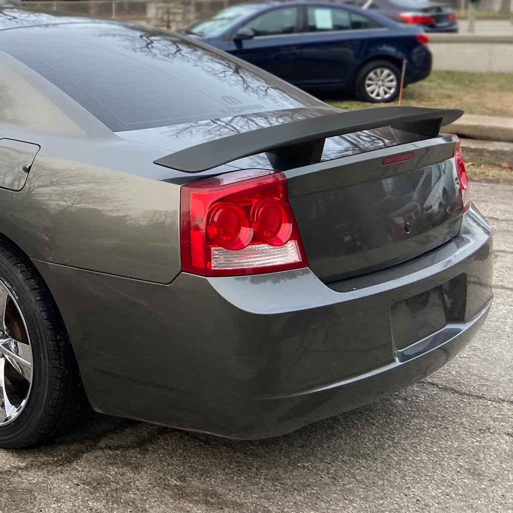 2006-2010 Dodge Charger LX Black ABS R/T Daytona OE Style Rear Spoiler Wing