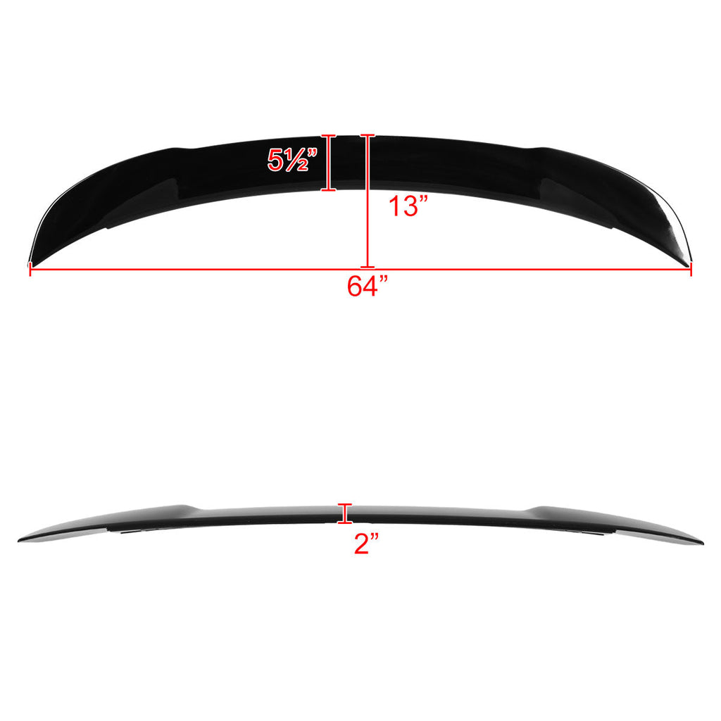 2015-2021 Dodge Charger LD Glossy Black ABS Hellcat Style Rear Spoiler