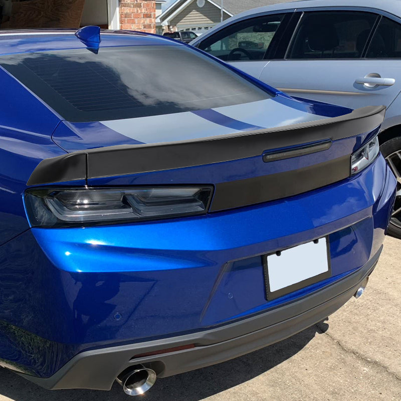 2016-2020 Chevrolet Camaro 6th Gen Black ABS 3PC Blade Style Rear Spoiler