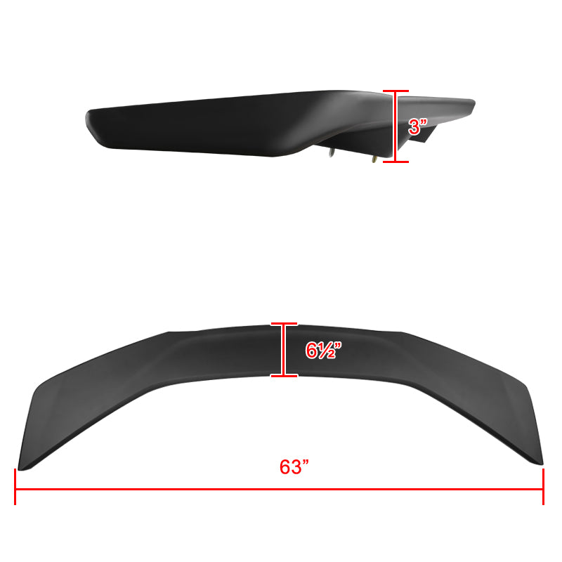 2016-2020 Chevrolet Camaro 6th Gen Black ABS ZL1 Style Rear Spoiler Wing