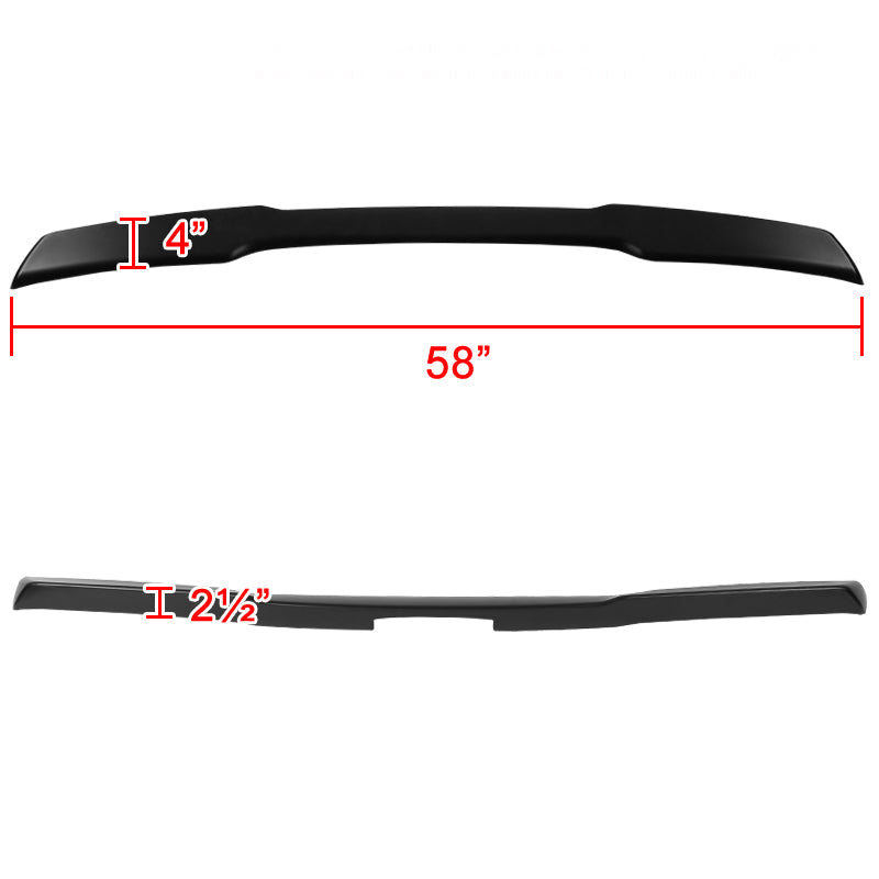 2005-2013 Chevrolet Corvette C6 Black ABS FRP Style Rear Spoiler