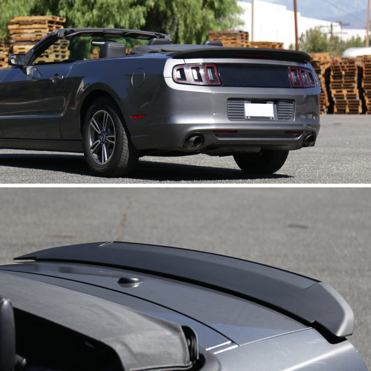 2010-2014 Ford Mustang S197 Matte Black ABS Factory GT500 Style Rear Spoiler