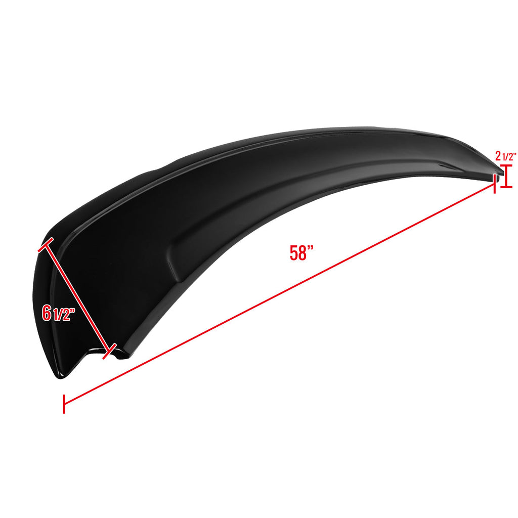 2015-2023 Ford Mustang S550 GT350 Glossy Black Track Style Rear Spoiler