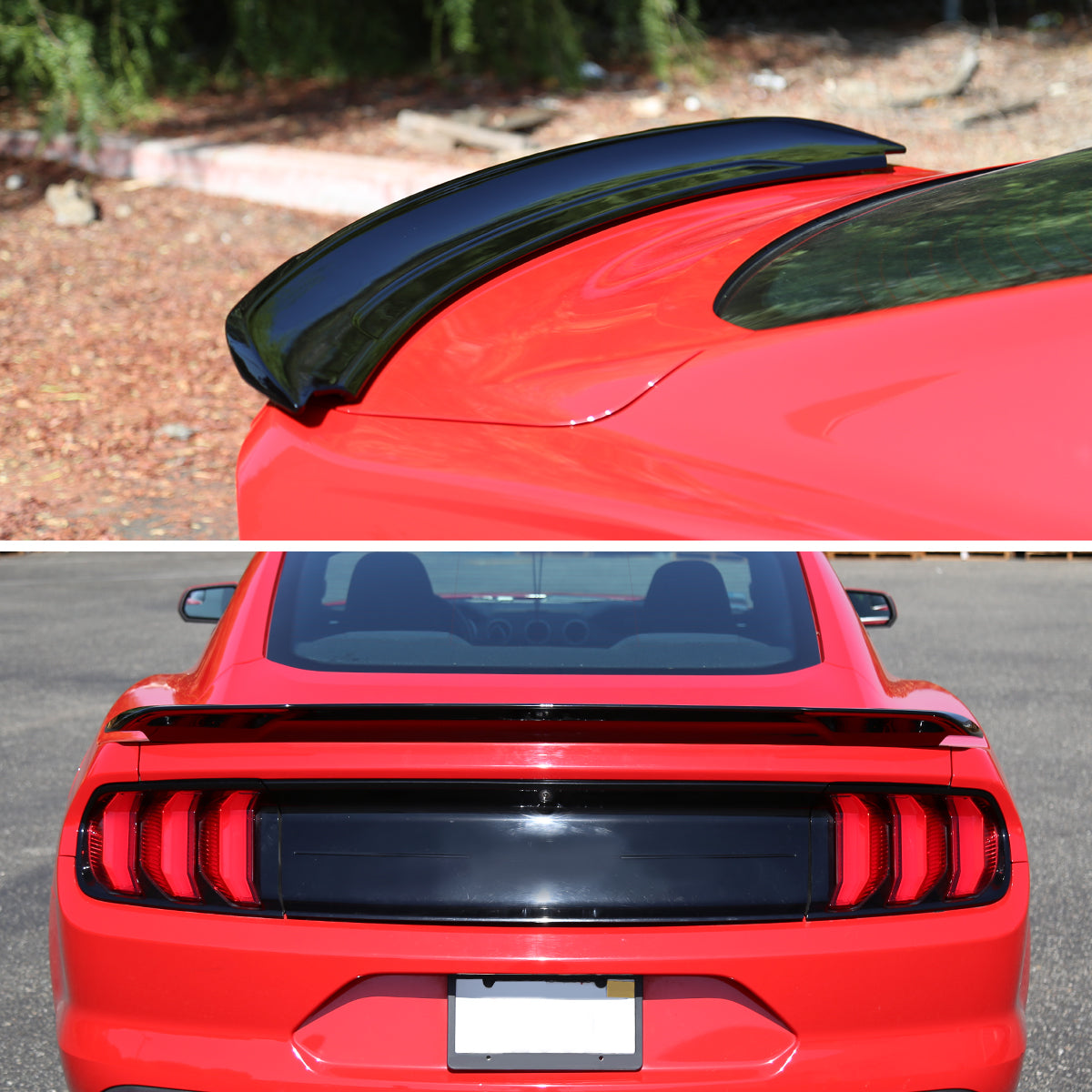 2015-2023 Ford Mustang S550 GT350 Glossy Black Track Style Rear Spoiler