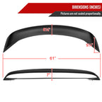 2015-2023 Ford Mustang S550 Matte Black ABS GT350R Style 4PC Rear Spoiler Wing