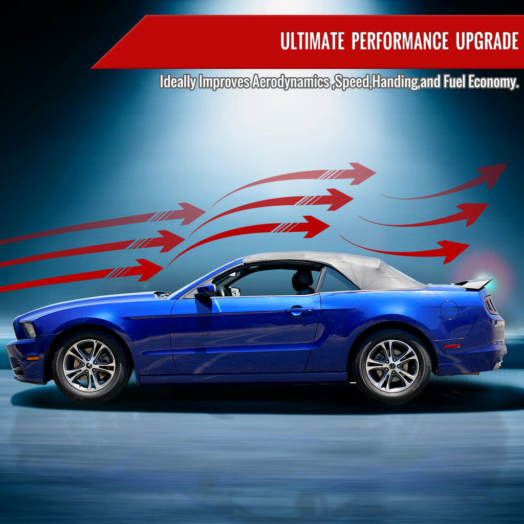 2015-2023 Ford Mustang S550 Matte Black ABS GT350R Style 4PC Rear Spoiler Wing