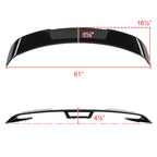 2015-2023 Ford Mustang S550 Glossy Black GT500 Style Rear Trunk Spoiler Kit