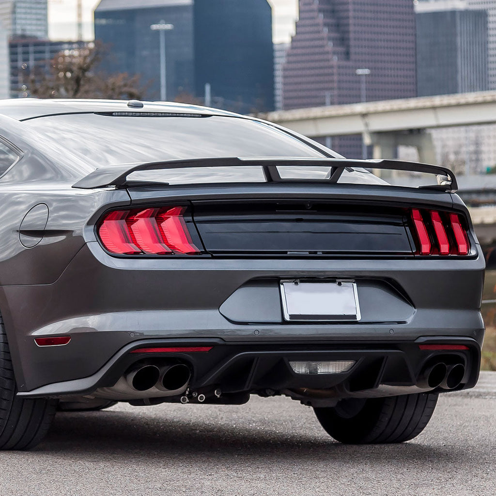 2015-2023 Ford Mustang S550 Glossy Black GT500 Style Rear Trunk Spoiler Kit