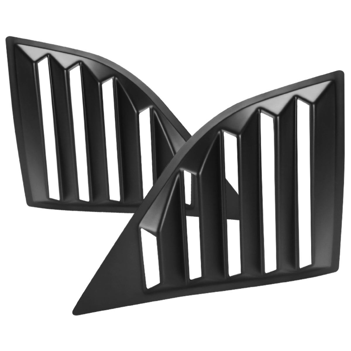 2008-2020 Dodge Challenger Matte Black Polypropylene Window Louvers