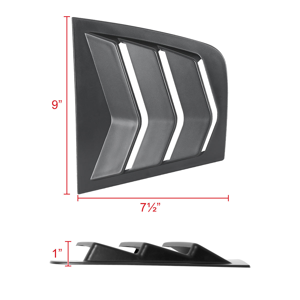 2011-2021 Dodge Charger LD Matte Black Window Louvers