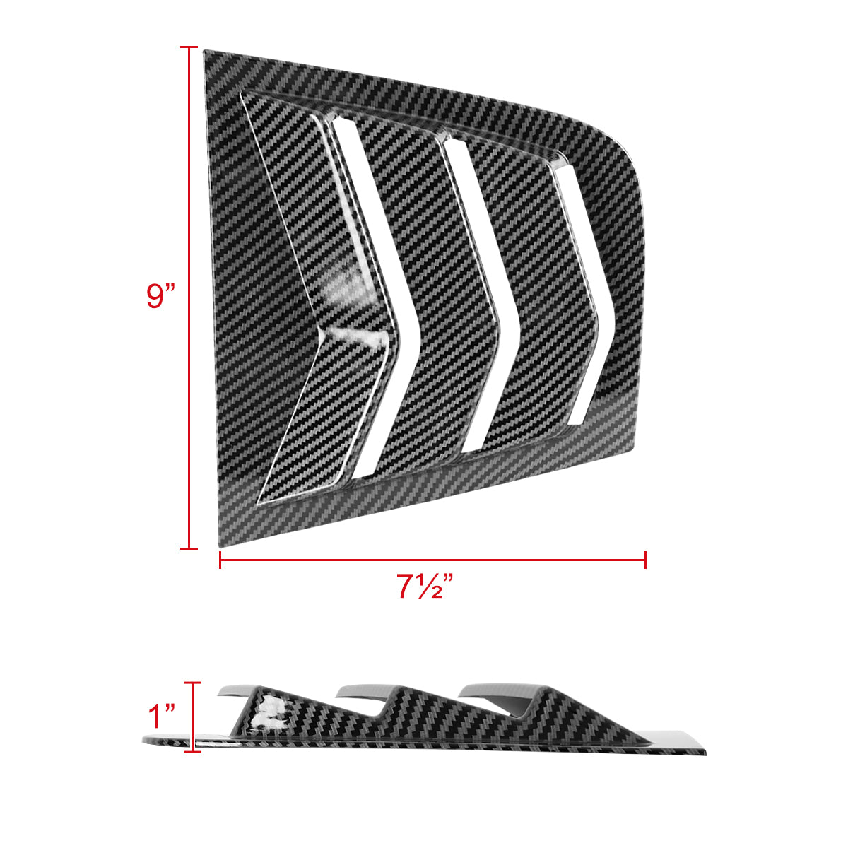 2011-2021 Dodge Charger LD Carbon Fiber Window Louvers
