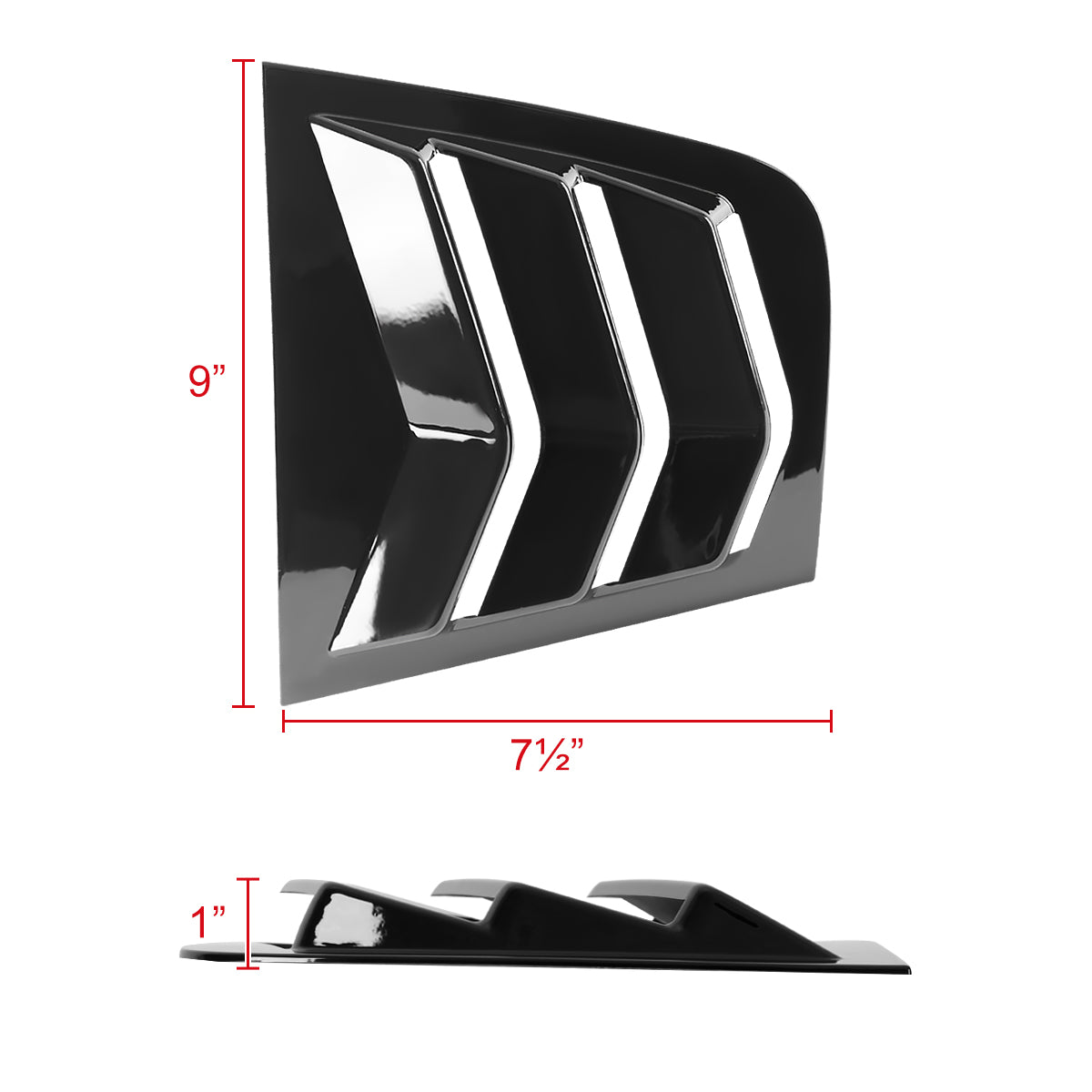 2011-2021 Dodge Charger LD Glossy Black Window Louvers