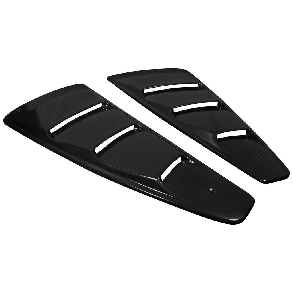 2005-2014 Ford Mustang S197 Matte Black Textured ABS Quarter Window Louvers