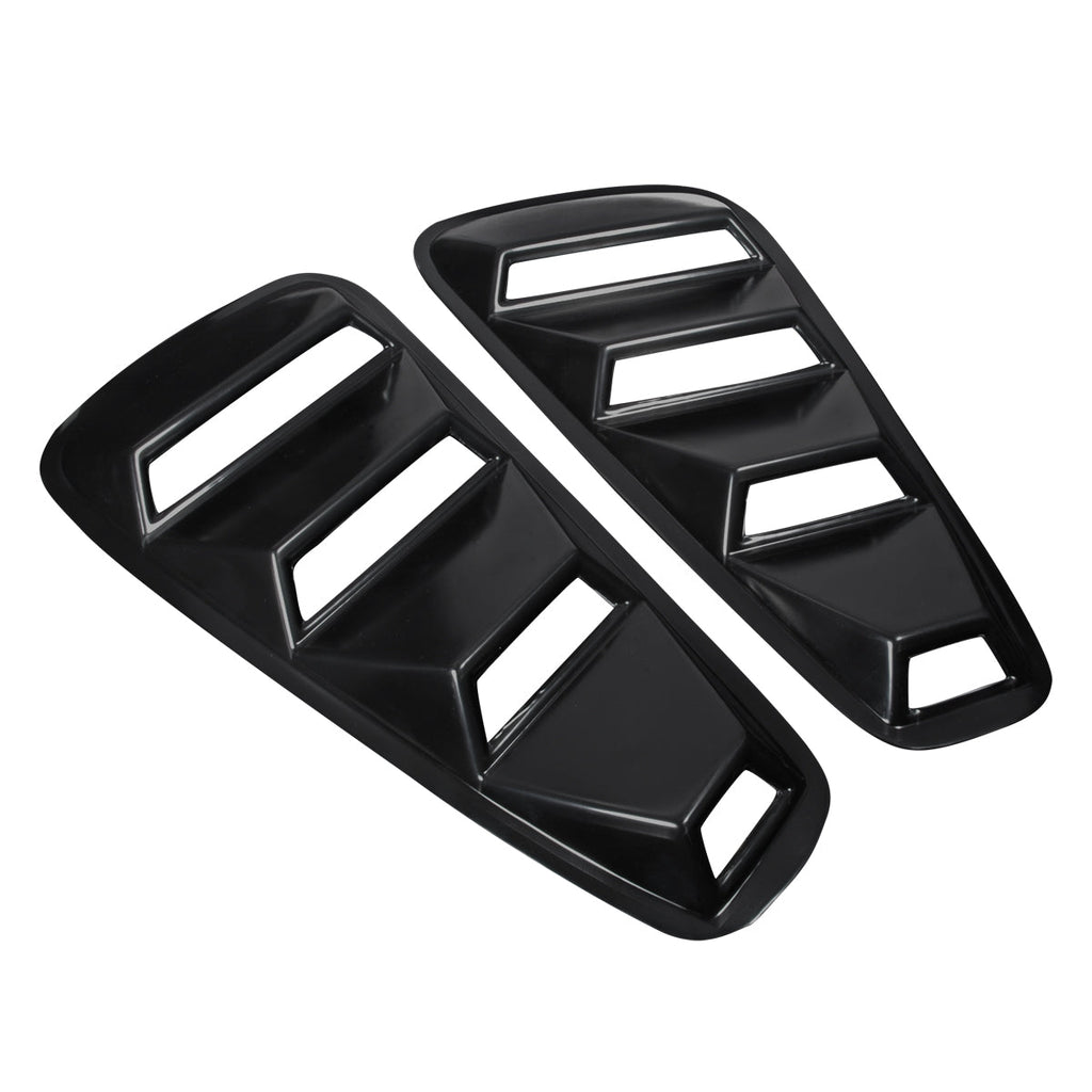 2005-2014 Ford Mustang S197 Textured Black ABS Quarter Window Louvers