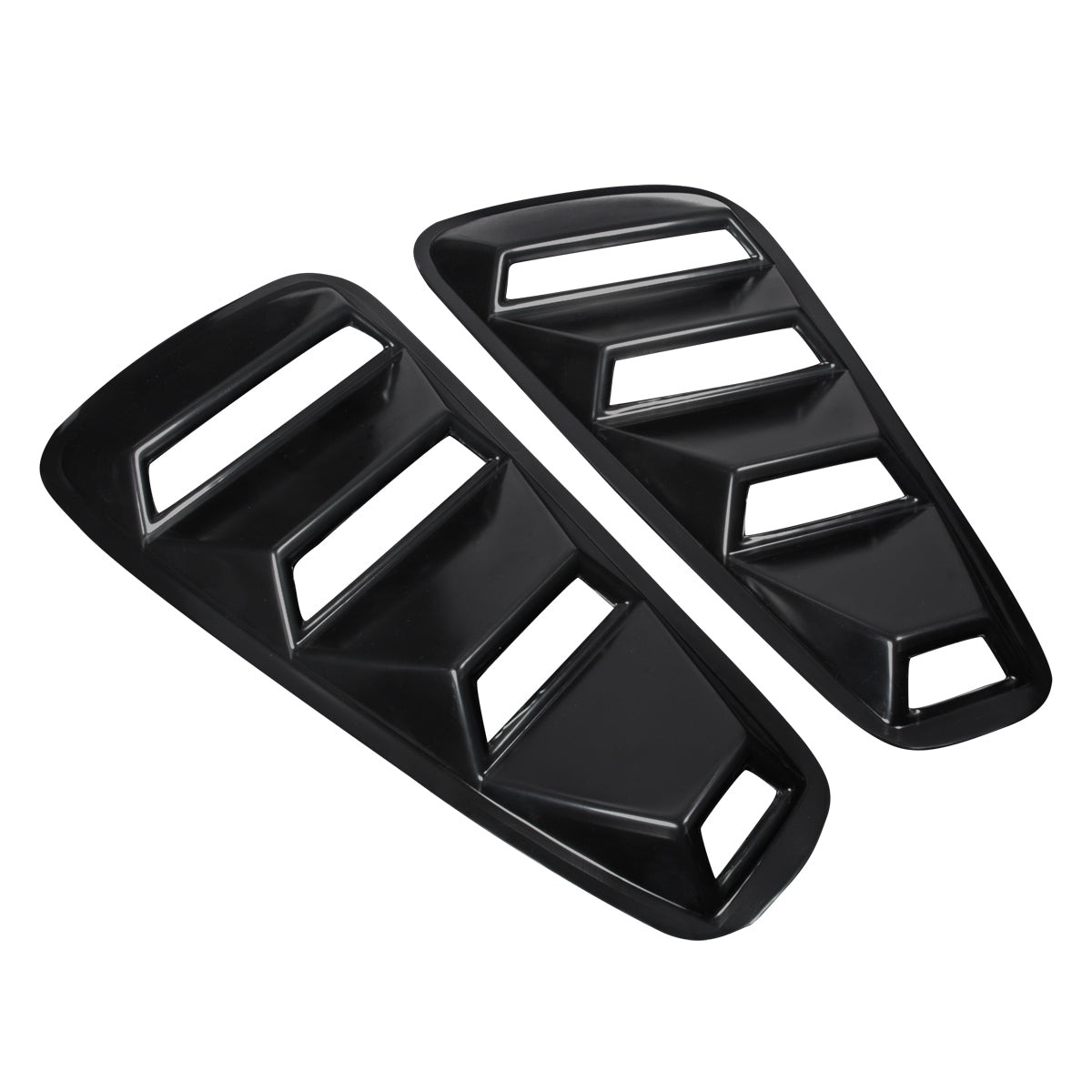 2005-2014 Ford Mustang S197 Textured Black ABS Quarter Window Louvers