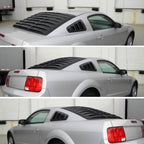 2005-2014 Ford Mustang S197 Textured Black ABS Quarter Window Louvers