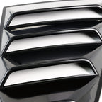 2015-2018 Ford Mustang S550 Black ABS Quarter Window Louvers
