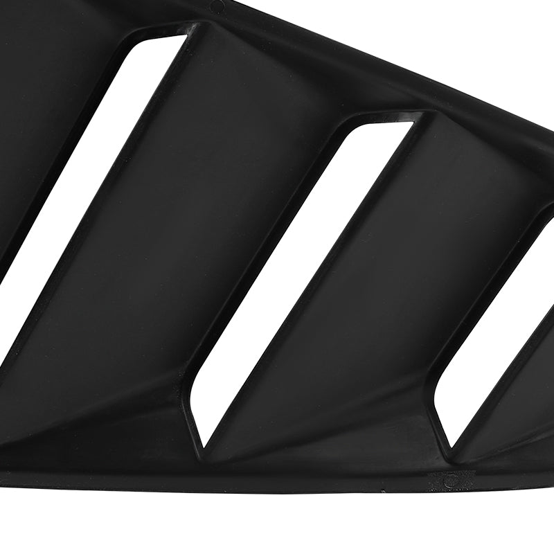 2015-2018 Ford Mustang S550 Black ABS Quarter Window Louvers