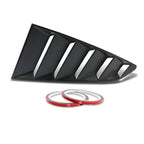 2015-2018 Ford Mustang S550 Black ABS Quarter Window Louvers
