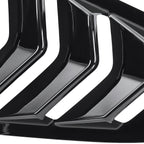 2015-2018 Ford Mustang S550 Glossy Black ABS 5 Vent Style Quarter Window Louvers