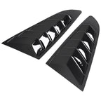 2015-2018 Ford Mustang S550 Glossy Black ABS 5 Vent Style Quarter Window Louvers