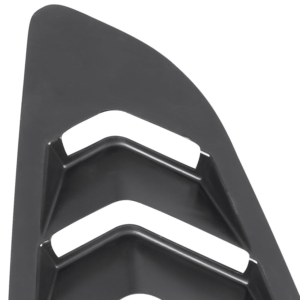 2015-2018 Ford Mustang S550 Glossy Black ABS 5 Vent Style Quarter Window Louvers