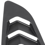 2015-2018 Ford Mustang S550 Glossy Black ABS 5 Vent Style Quarter Window Louvers