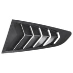 2015-2018 Ford Mustang S550 Glossy Black ABS 5 Vent Style Quarter Window Louvers